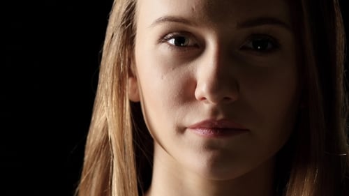 Teen Girl with Braces Smiling Close Up