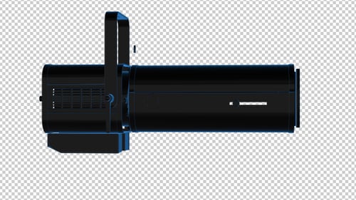 3D Animated Spotlight Assembly and Rotation