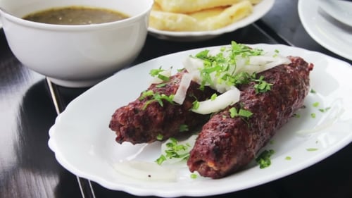 Kebab On a Plate In a Restaurant Of Georgian Cuisine