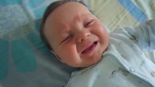 Newborn Crying Baby Boy