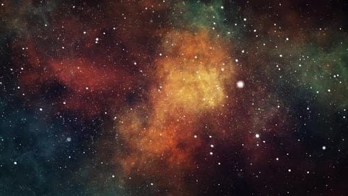 Dynamic Colorful Nebula and Stars Background Animation