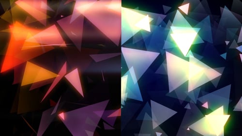 Dynamic Abstract Glowing Triangles Motion Background