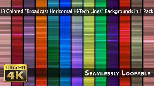 Abstract Animated Horizontal Light Streaks Loop Background