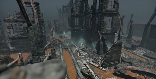 Die zerstörte Stadt des Krieges