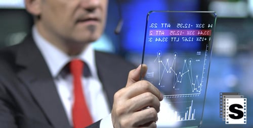 Broker Looking Stock Market Data