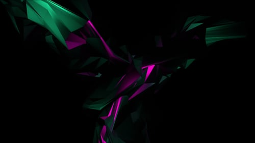 Dynamic Abstract Geometric Polygonal Shapes Background Loop