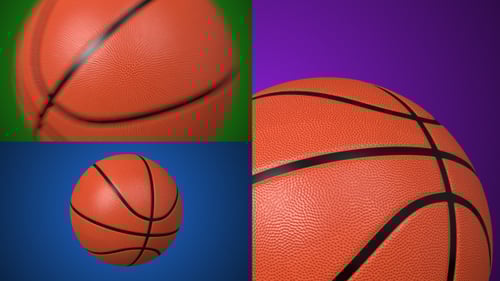 Rotating 3D Basketball Alpha Channel Animation