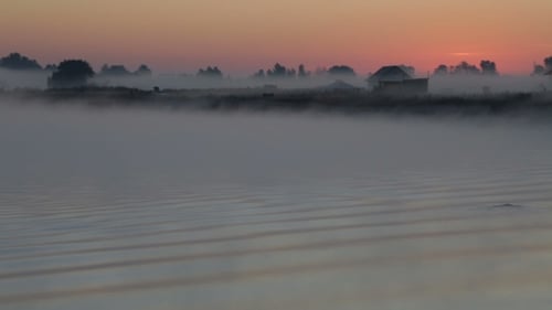 Sunrise On The Lake, Sunrise Over River, Morning Landscape