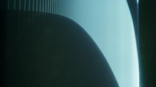 Abstract Lines and Shadows with Blue Lighting