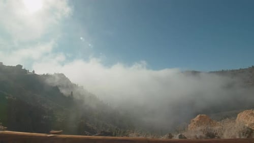 Mountain Landscape with Clouds on Tenerife in the Canary Islands