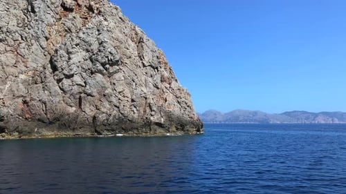 Beautiful views of the coast sailing through the sea