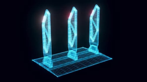 Security Gates Hologram Rotating Hd