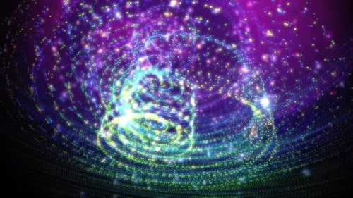 Fundo em movimento espiral galáxia colorida