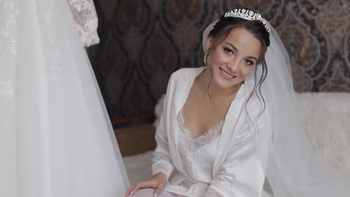 Beautiful Bride Smiles on Her Wedding Day