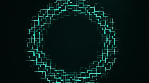 Blöcke Digital Wave Blau