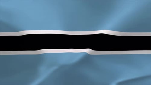 Realistic Waving Botswana Flag Loop Animation