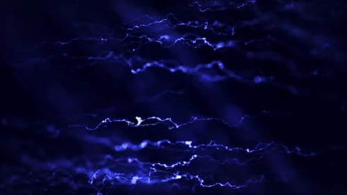 Abstract Blue Electric Energy Waves Background Animation