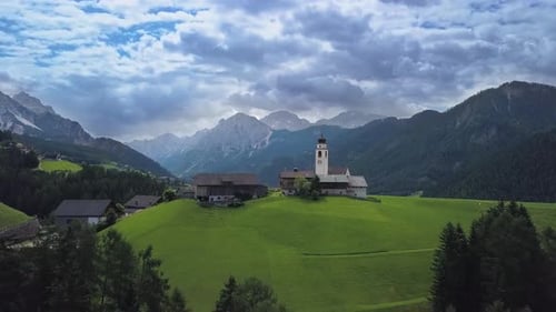 Alpine Village in the Dolomites