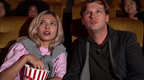 People Audience Watching Movie in Cinema Theater