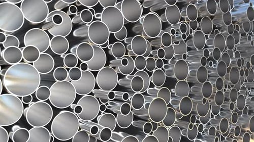 Abstract Metallic Pipes Array Looping Background