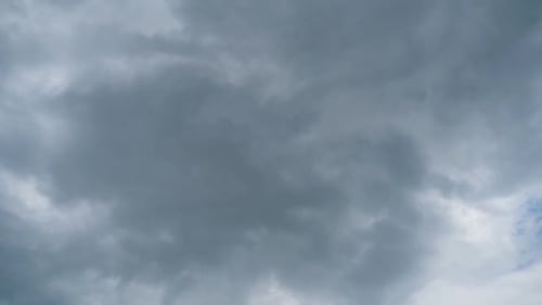 Dramatic Gray Clouds Drifting Slowly Across the Sky
