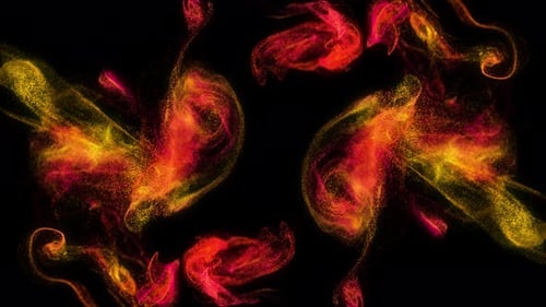 Abstract Fluid Particle Swirl Background Animation