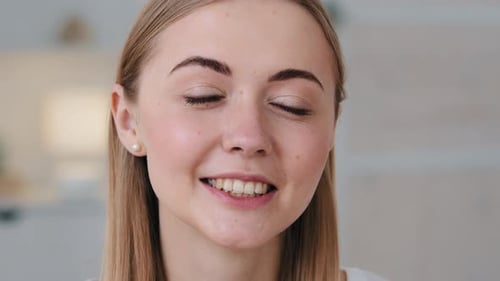 Smiling Young Woman Close Up