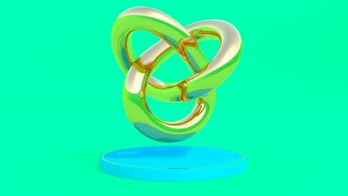 3d Mockup Podium Gold Luxury Object Able to Loop Seamless