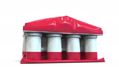 3D Inflatable Building Collapsing: Economic Instability Concept