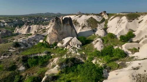 Awesome aerial view of Goreme 4 K Turkey Cappadocia