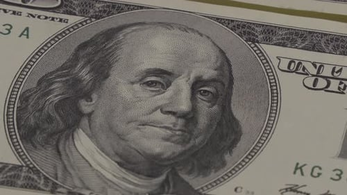 Extreme Close-up of United States Currency