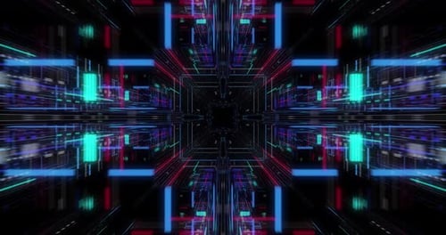 Seamless loop of abstract futuristic technological background