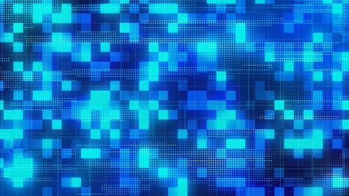 Carrés bleus géométriques de haute technologie