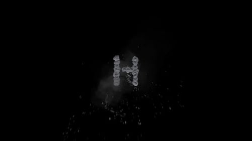 Frost Particle Letter H Reveal