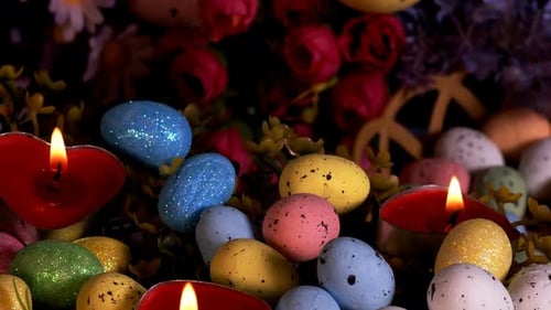 Bunte traditionelle Ostereier für Ostern 51