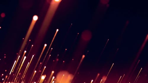 Abstract Glowing Particle Trails Upward Background