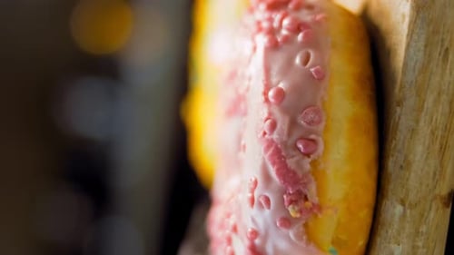 Assorted Donuts Covered in Bright Icing