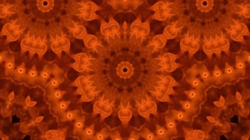 Dynamic Fiery Orange Abstract Kaleidoscope Background