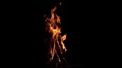 Fire Flame Isolated Black Isolated Background Beautiful Yellow Orange