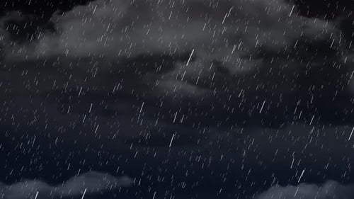 Céu tempestuoso escuro com chuva e nuvens 4k