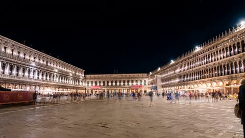 St Mark's Square at Night in Venice Italy