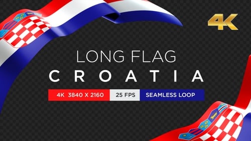 Waving Croatian Flag Motion Graphics Pack for National Events
