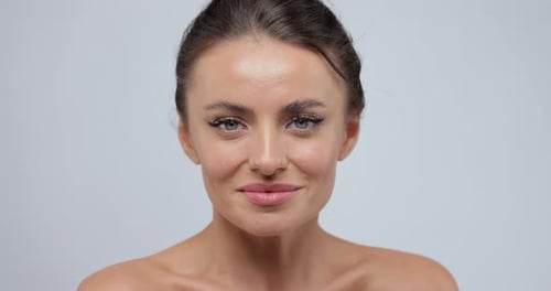 Smiling Young Woman Close Up Portrait