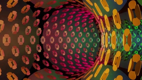 Voando pelo túnel colorido