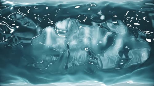 Abstract Blue Glass Liquid Cylinder Background Loop