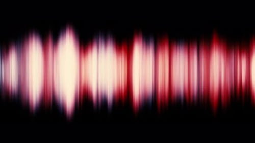 Onda sonora roja y efecto ecualizador de audio