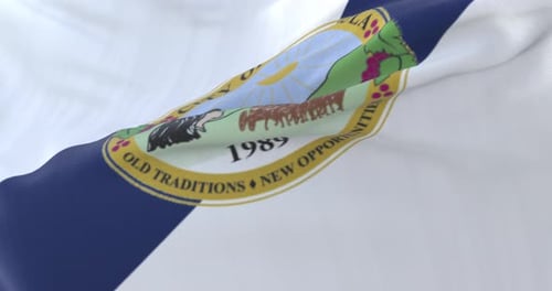 Realistic Temecula City Flag Waving Seamless Loop Animation