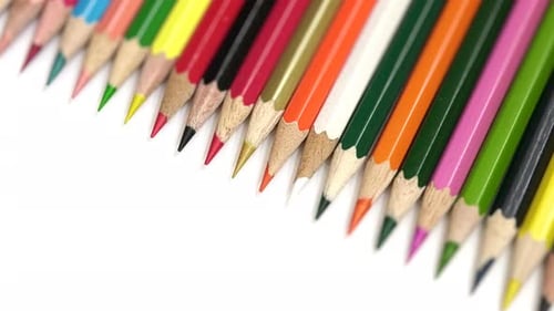 Colored Pencils On A White Background 2.