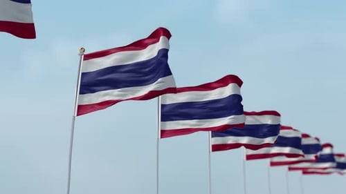 Thailand Row Of Flags