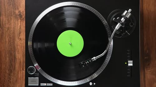 Vinylplayer von oben - Loopable